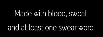 Made with blood, sweat and at least one swear word gift tag