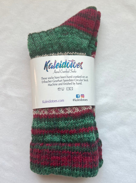 Christmas Ribbons - Socks-Kaleidotoes